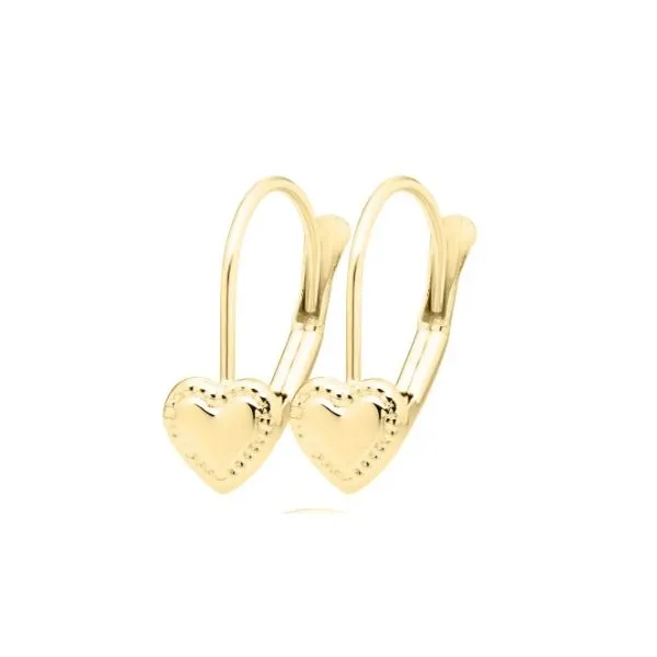 Child's 14kt YG heart earrings Carroll's Jewelers Doylestown, PA