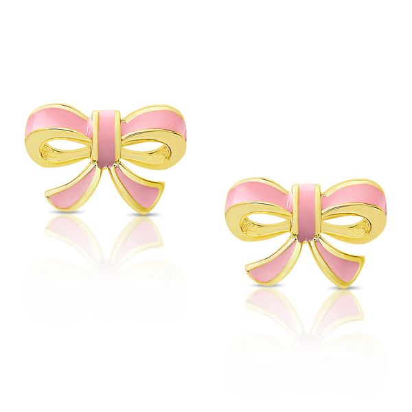 child's pink bow earrings Carroll's Jewelers Doylestown, PA
