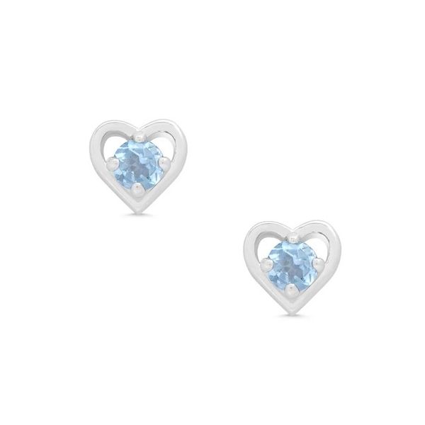 Sterling Silver Child's Heart CZ EArrings Carroll's Jewelers Doylestown, PA