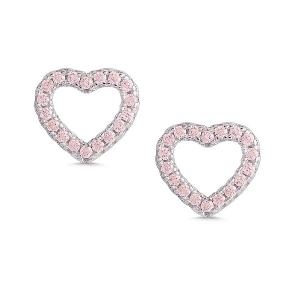 Child's Pink Heart Earrings Carroll's Jewelers Doylestown, PA