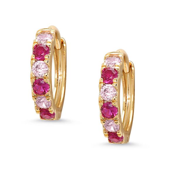 Child's pink and fuscia cz hoops Carroll's Jewelers Doylestown, PA