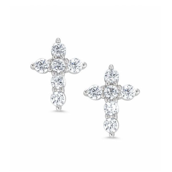 SS Child's Cross earrings Carroll's Jewelers Doylestown, PA