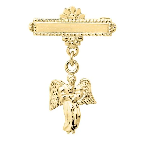 Gold Filled Baptismal Guardian Angel Baptismal Pin