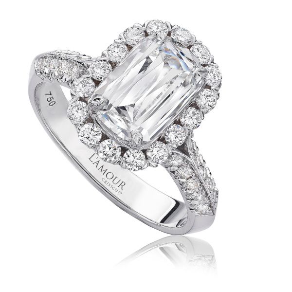 18K Crisscut Oval Engagement Ring by Christopher Designs Goldmart Jewelers Redding, CA