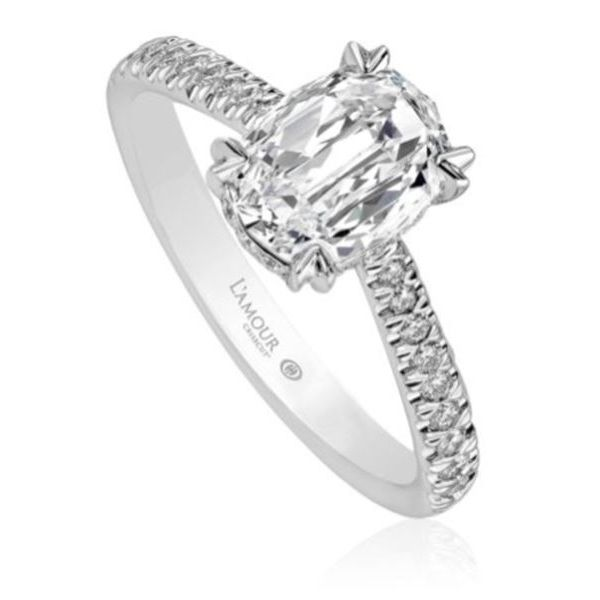Platinum Crisscut Engmt. Ring by Christopher Designs Goldmart Jewelers Redding, CA