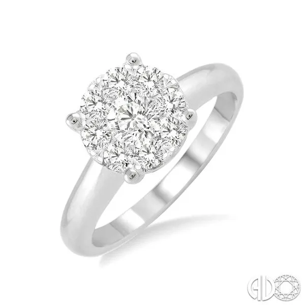 14K Halo Engagement Ring Goldmart Jewelers Redding, CA