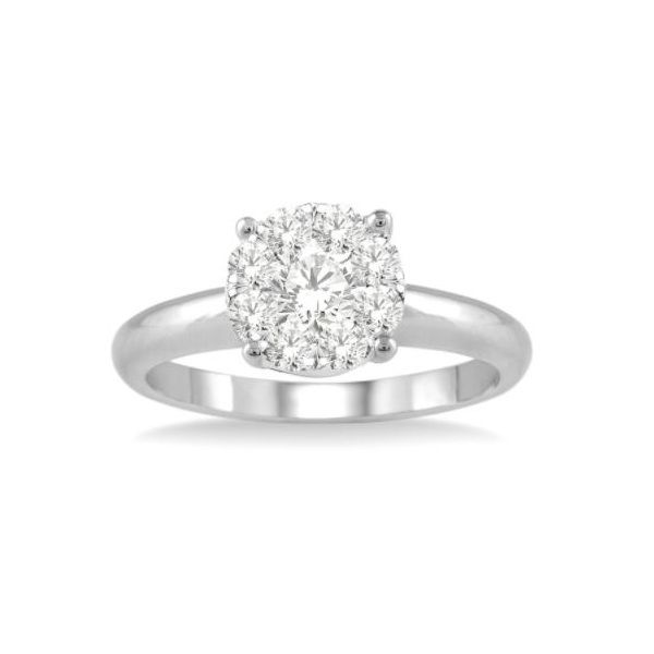 14K Halo Engagement Ring Goldmart Jewelers Redding, CA