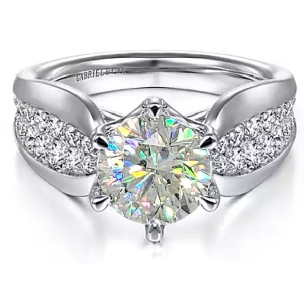 14K Engagement Ring w/Facets of Fire by Gabriel & Co. Goldmart Jewelers Redding, CA