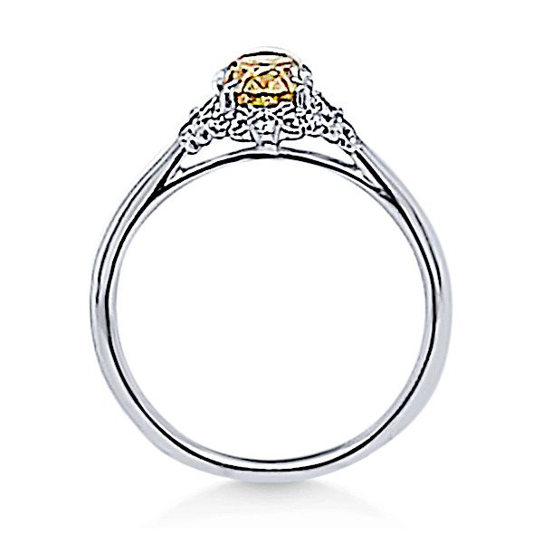 14K Golden Diamond w/Facets of Fire, on ring by Costar. Image 2 Goldmart Jewelers Redding, CA