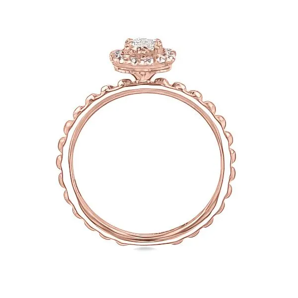 14K Crisscut® Halo Engmt. Ring by Christopher Designs Image 2 Goldmart Jewelers Redding, CA