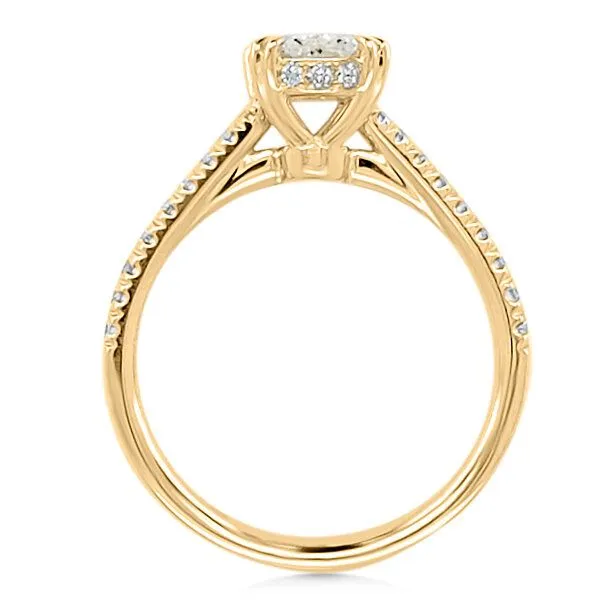 18K Hidden Halo Engmt. Ring by Christopher Designs Image 2 Goldmart Jewelers Redding, CA