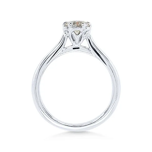 14K FoF Diamond Solitaire Engagement Ring by Gabriel Image 2 Goldmart Jewelers Redding, CA