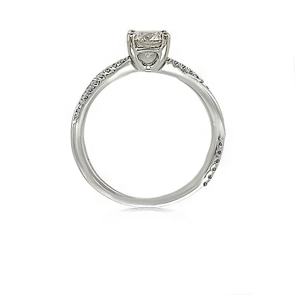 14K FoF Diamond Twist Band Engagement Ring by Gabriel Image 2 Goldmart Jewelers Redding, CA