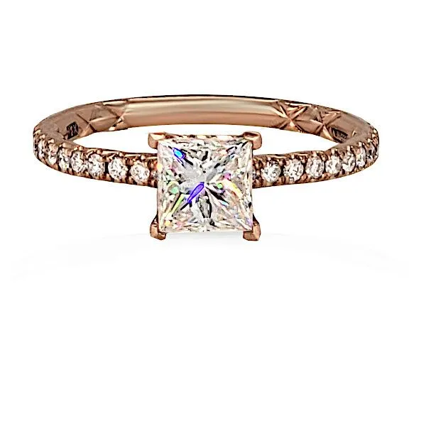18K FoF Diamond Hidden Halo Engmt. Ring by A.Jaffe Goldmart Jewelers Redding, CA