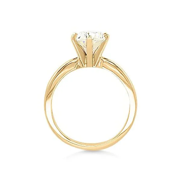 14K FoF Diamond Solitaire Engmt. Ring by Facets of Fire Image 2 Goldmart Jewelers Redding, CA