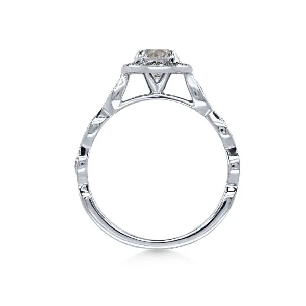 14K Diamond Halo Engagement Ring - Estate Image 2 Goldmart Jewelers Redding, CA