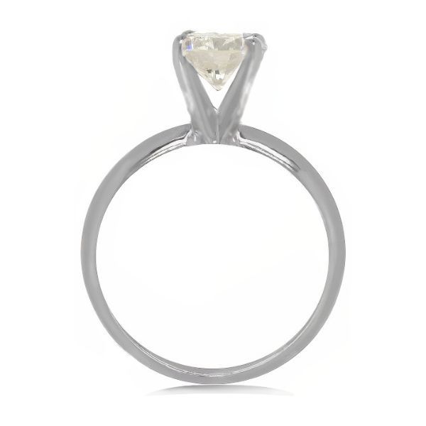 14K Diamond Solitaire Engmnt. Ring - Estate Image 2 Goldmart Jewelers Redding, CA