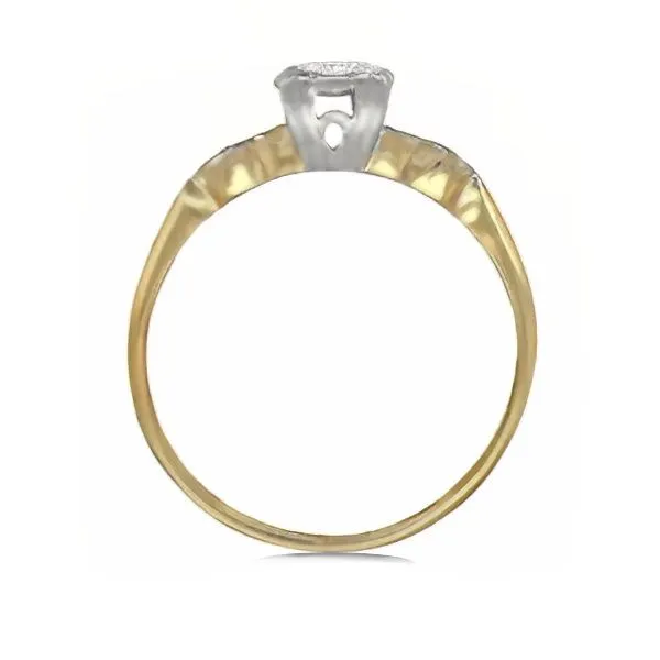 14K Diamond Solitaire Engagement Ring - Estate Image 2 Goldmart Jewelers Redding, CA