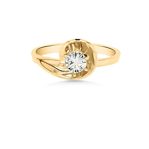 14K Solitaire Diamond Engagement Ring - Estate Image 2 Goldmart Jewelers Redding, CA