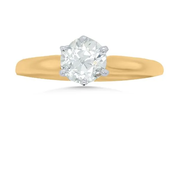 18K/Platinum Diamond Solitaire Engagement Ring - Estate Goldmart Jewelers Redding, CA