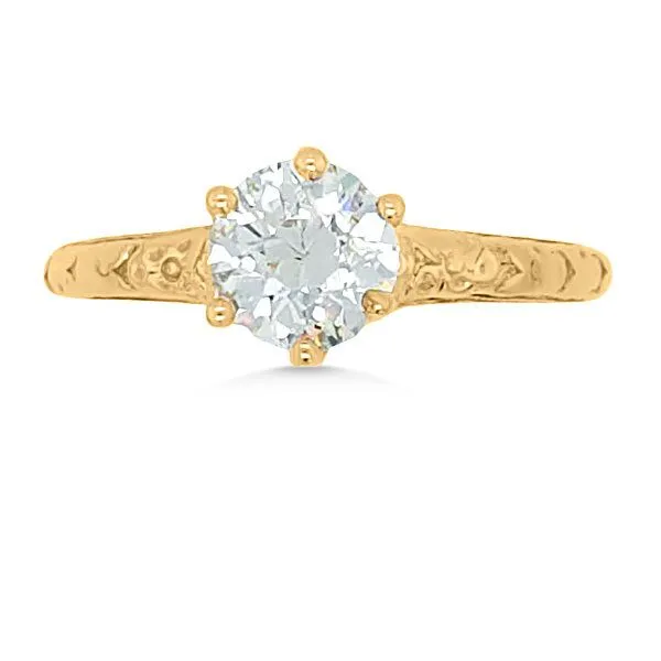 14K Diamond Solitaire Engmnt. Ring - Estate Goldmart Jewelers Redding, CA