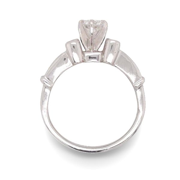 14K White Gold Modern Diamond Engagement Ring Image 2 Goldmart Jewelers Redding, CA