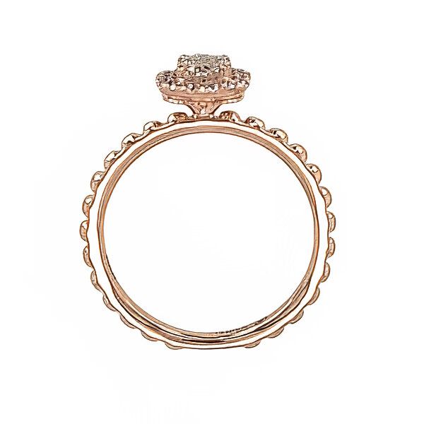 14K Crisscut® Halo Engmt. Ring by Christopher Designs Image 2 Goldmart Jewelers Redding, CA