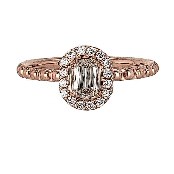 14K Crisscut® Halo Engmt. Ring by Christopher Designs Goldmart Jewelers Redding, CA
