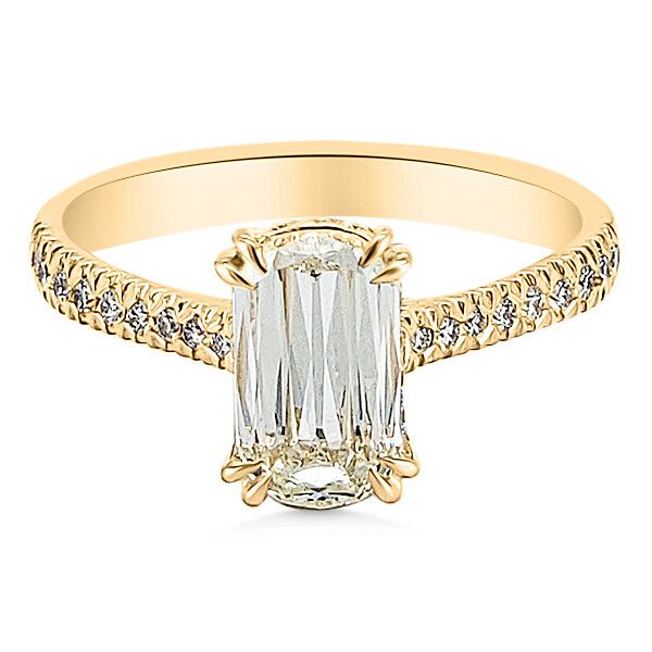 18K Hidden Halo Engmt. Ring by Christopher Designs Goldmart Jewelers Redding, CA