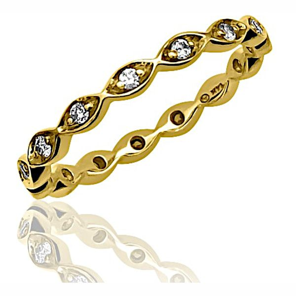 14K Diamond Stackable Eternity Band - Goldmart Signature Collection Goldmart Jewelers Redding, CA