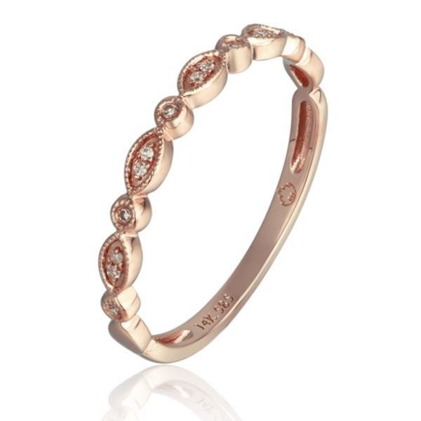 14K Rose, Stackable Band by Luvente Goldmart Jewelers Redding, CA