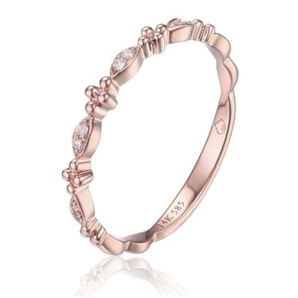 14K Rose, Stackable Band by Luvente Goldmart Jewelers Redding, CA