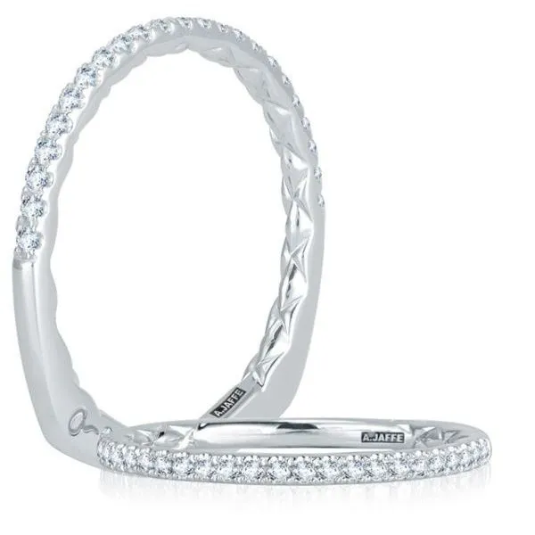 18K Euro Shank Diamond Wedding Band by A.Jaffe Goldmart Jewelers Redding, CA