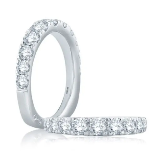 18K Euro Shank Diamond Band by A.Jaffe Goldmart Jewelers Redding, CA