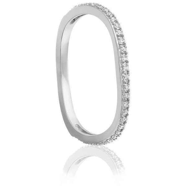 14K Diamond Curved Stackable Band- Goldmart Signature Goldmart Jewelers Redding, CA