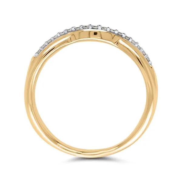 14K Curved Diamond Band - Goldmart Signature Collection Image 3 Goldmart Jewelers Redding, CA