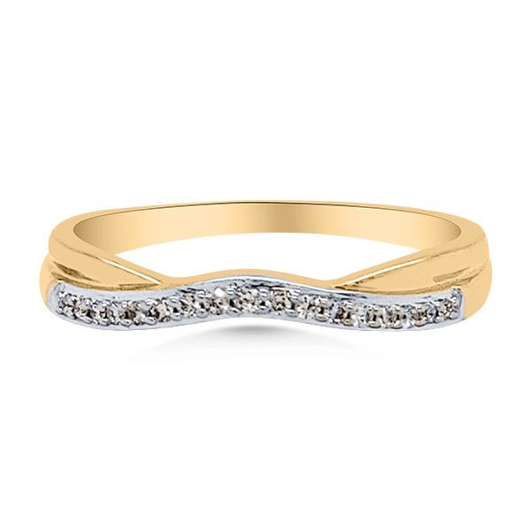 14K Curved Diamond Band - Goldmart Signature Collection Goldmart Jewelers Redding, CA