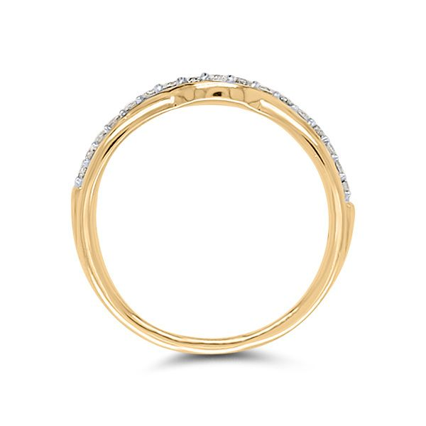 14K Curved Diamond Band - Goldmart Signature Collection Image 2 Goldmart Jewelers Redding, CA