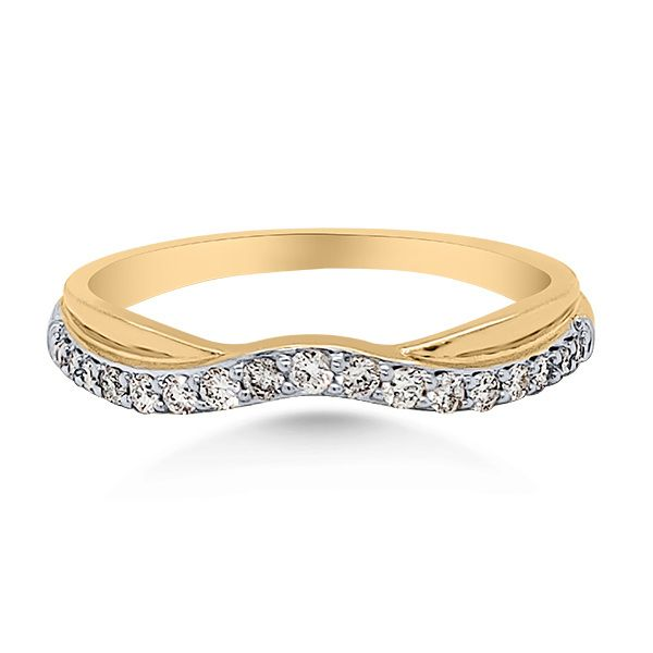 14K Curved Diamond Band - Goldmart Signature Collection Goldmart Jewelers Redding, CA