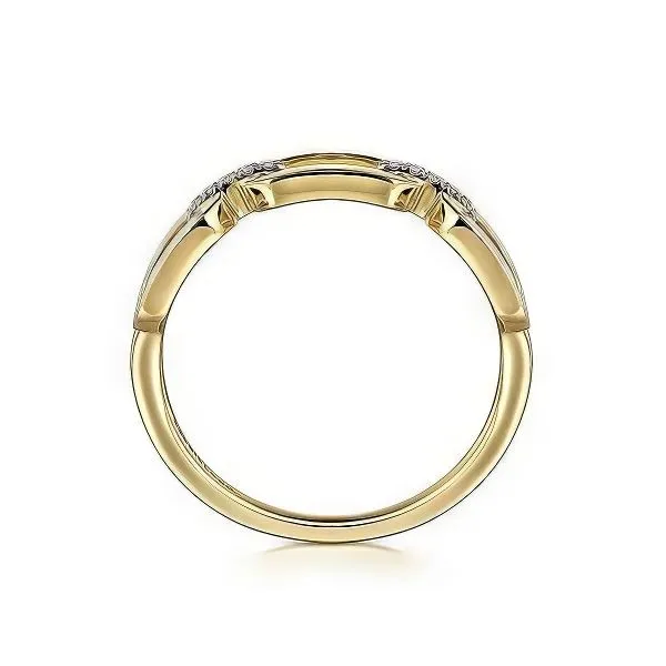 14K Diamond Link Chain Band by Gabriel & Co. Image 2 Goldmart Jewelers Redding, CA