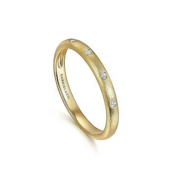 14K Diamond Stackable Band by Gabriel & Co. Image 3 Goldmart Jewelers Redding, CA