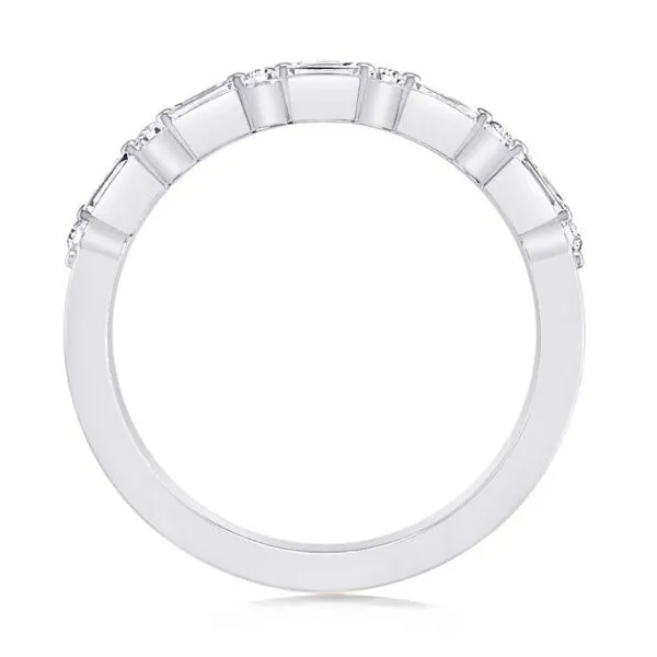14K Round & Baguette Diamond Stackable Band by Costar Image 2 Goldmart Jewelers Redding, CA