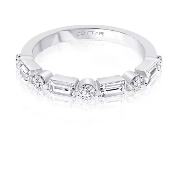 14K Round & Baguette Diamond Stackable Band by Costar Goldmart Jewelers Redding, CA