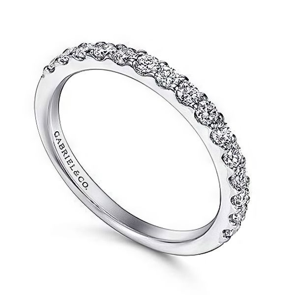 14K Shared Prong Wedding Band by Gabriel Goldmart Jewelers Redding, CA