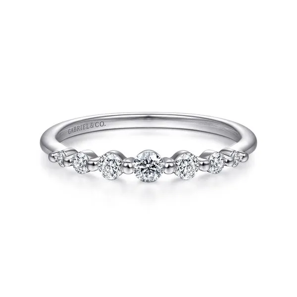 14K Single Prong Diamond Band by Gabriel & Co. Goldmart Jewelers Redding, CA