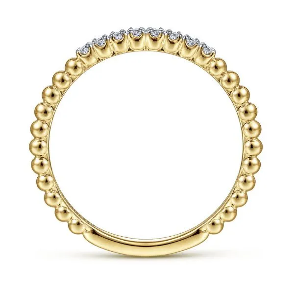14K Stackable Bujukan Bead Band by Gabriel Image 2 Goldmart Jewelers Redding, CA