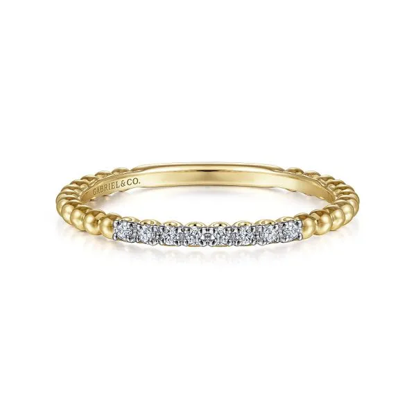 14K Stackable Bujukan Bead Band by Gabriel Goldmart Jewelers Redding, CA