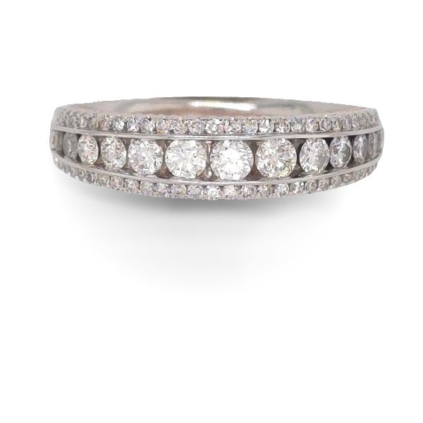 14K Diamond Channel Set Band - Estate Goldmart Jewelers Redding, CA
