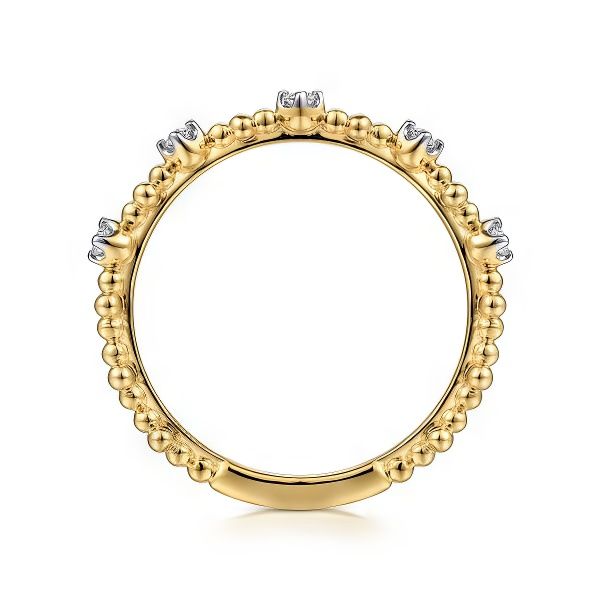 14K Yellow Gold Diamond Bujukan Station Band Image 2 Goldmart Jewelers Redding, CA