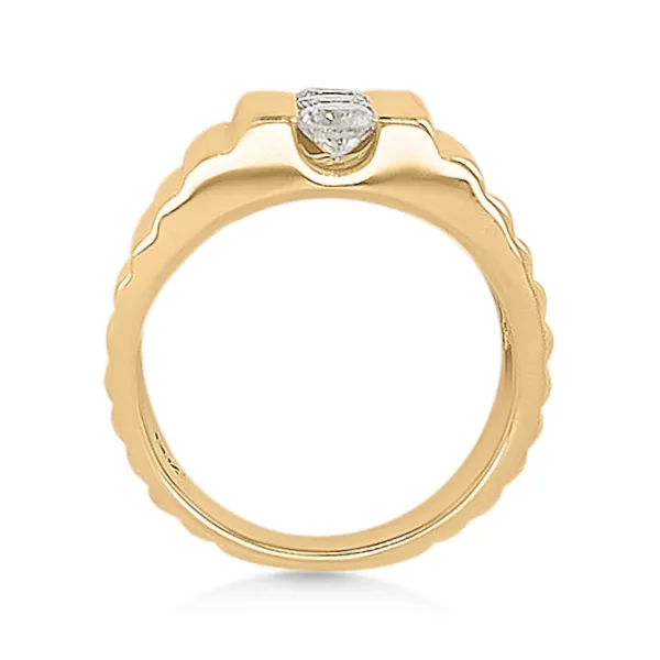 14K Men's Diamond Band - Estate Image 2 Goldmart Jewelers Redding, CA